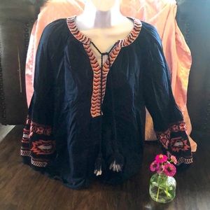 Crown & Ivy Peasant Blouse